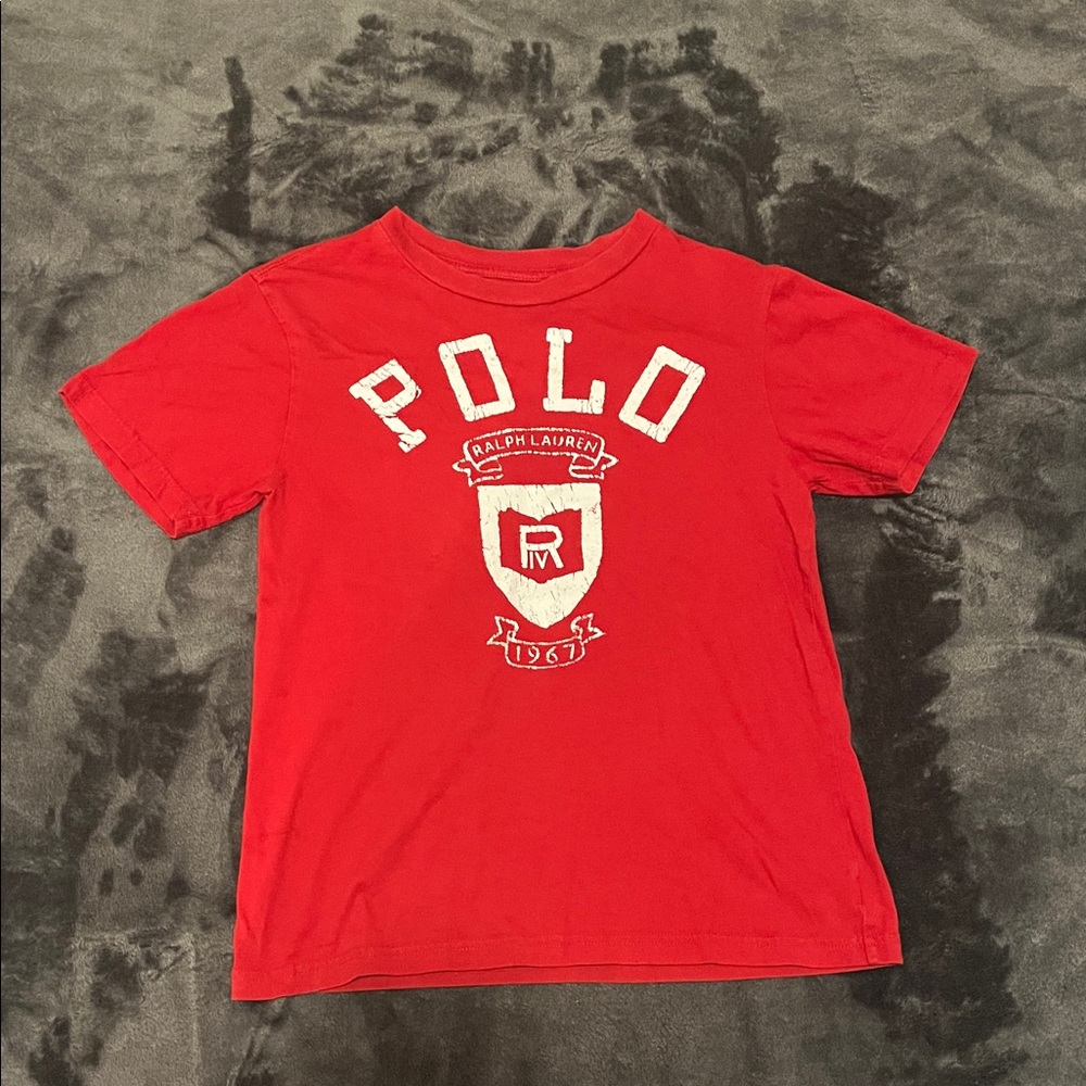 Polo Ralph Lauren boys short sleeve T-shirt small(8) Red
Fair condition.